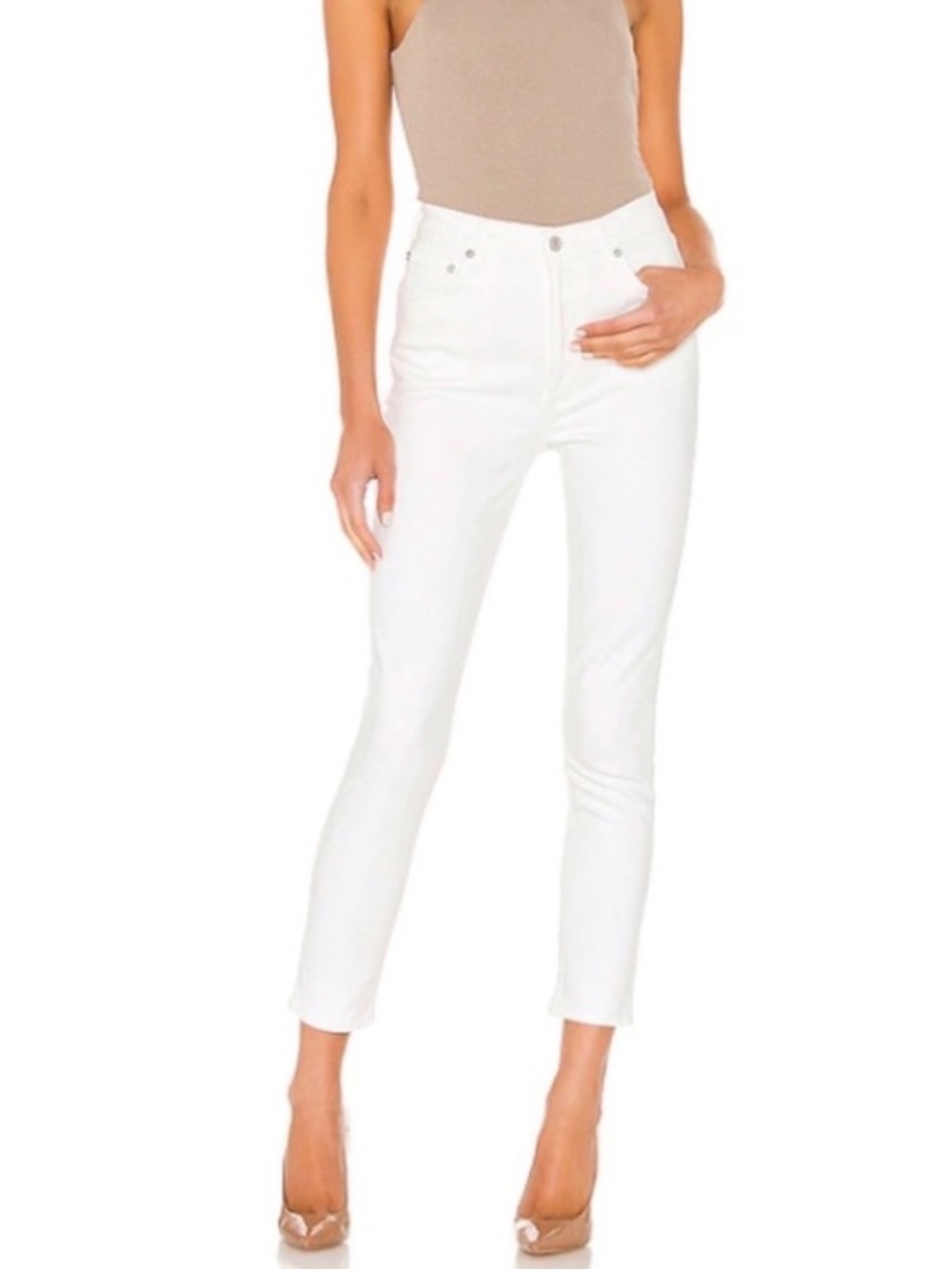 NWT Agolde Filter Free White Jeans High Rise Skinny Women’s 28